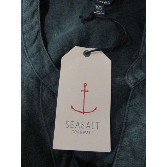 Seasalt Cornwall Draw kiln Linen Dress Blue NWT Retail $145 Womens Size 6 - Picture 8 of 10